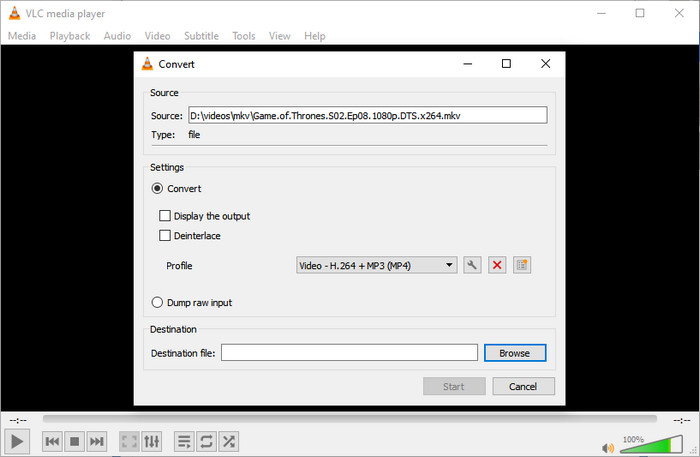 choose the output format