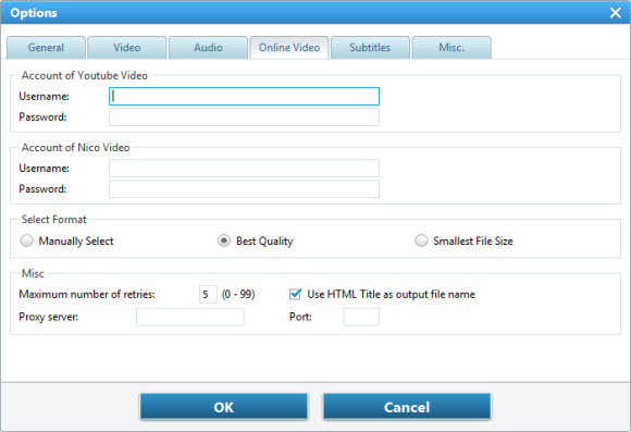 online video option