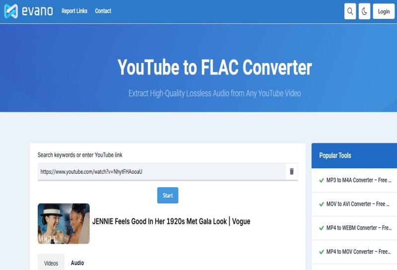 evano youtube to flac converter