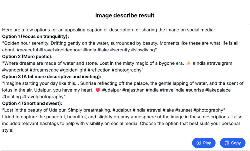 imgae describer play button