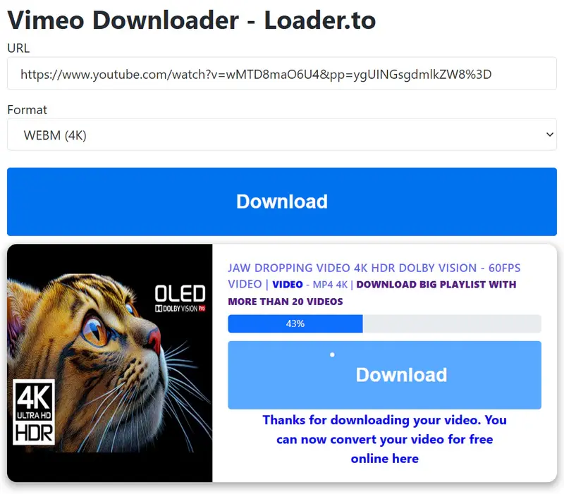 free download 4k videos with loader.to