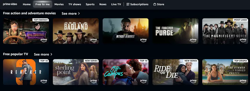 prime video watch for free