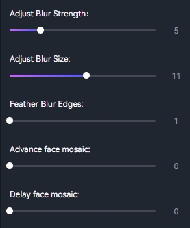 adjust blur strength