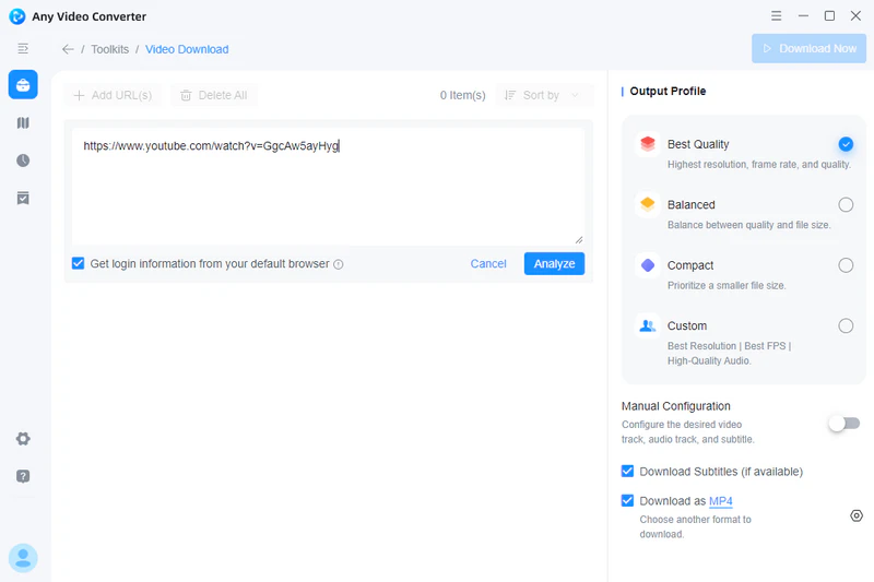add youtube url