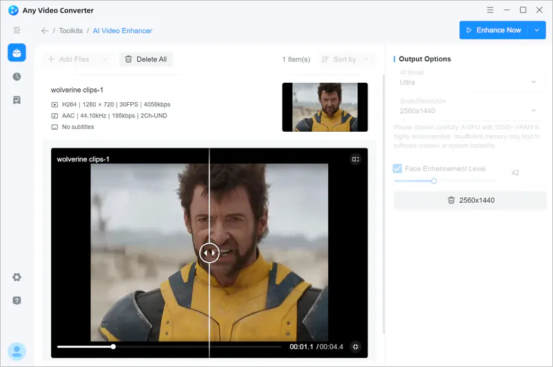 preview enhancement effect