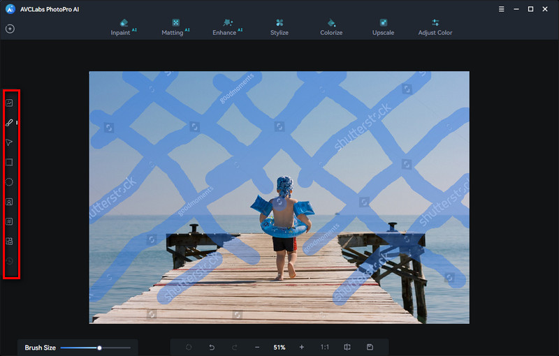 select the watermark in AVCLabs PhotoPro AI
